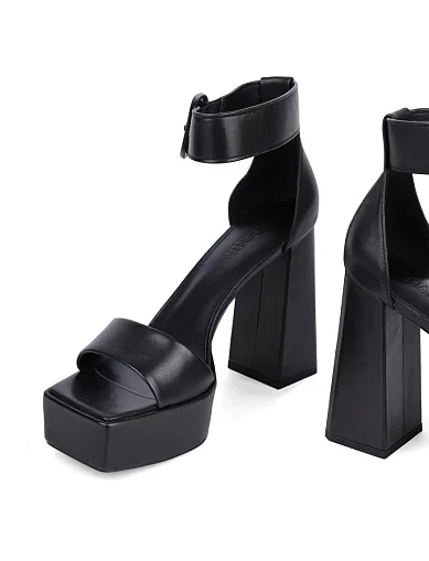 Жіночі босоніжки MIRATON шкіряні чорні (RY576-Y118) - фото 2 - Miraton