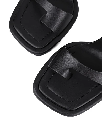 Женские босоножки MIRATON кожаные черные - фото 6 - Miraton