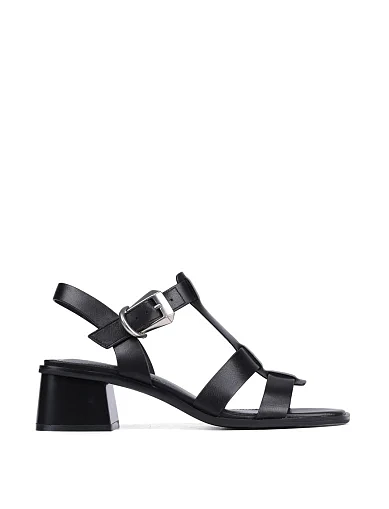 Женские босоножки MIRATON кожаные черные - фото 2 - Miraton