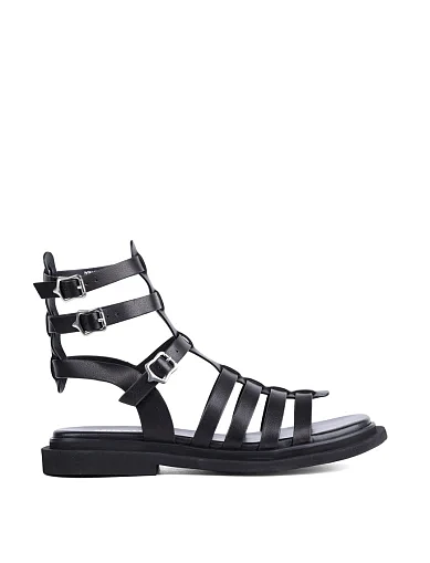 Женские сандалии MIRATON кожаные черные - фото 1 - Miraton