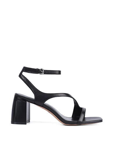 Женские босоножки Attizzare кожаные черные - фото 2 - Miraton