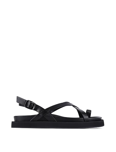 Жіночі сандалі MIRATON шкіряні чорні жіночі сандалі (RY566-X1) - фото 1 - Miraton