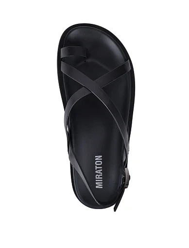 Жіночі сандалі MIRATON шкіряні чорні жіночі сандалі (RY566-X1) - фото 2 - Miraton