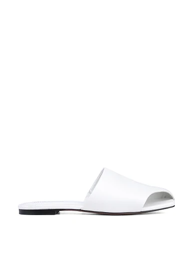 Женские шлепанцы MIRATON кожаные рисового цвета - фото 1 - Miraton