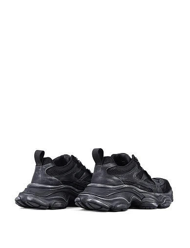 Женские кроссовки MIRATON кожаные черные - фото 4 - Miraton