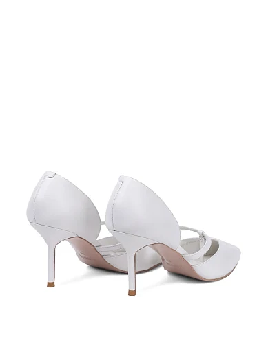 Женские туфли MIRATON кожаные белые - фото 4 - Miraton