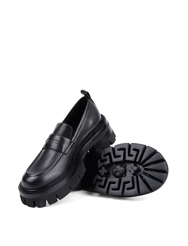 Жіночі туфлі лофери MIRATON шкіряні чорні (YD2694-03-1) - фото 2 - Miraton