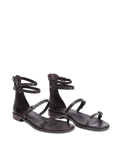 Жіночі сандалі MIRATON шкіряні коричневі (1873-27-1) - фото 3 - Miraton