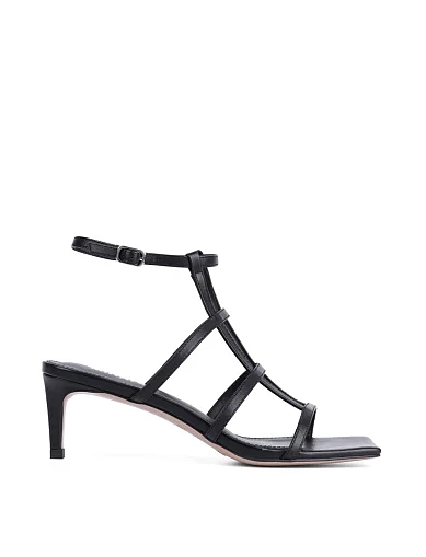 Женские босоножки MIRATON кожаные черные - фото 2 - Miraton