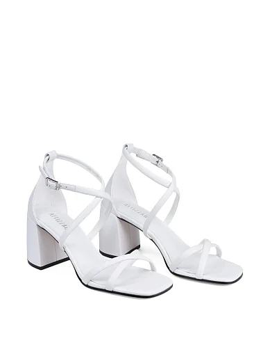 Жіночі босоніжки Attizzare шкіряні білі білі (2538-16-1) - фото 4 - Miraton