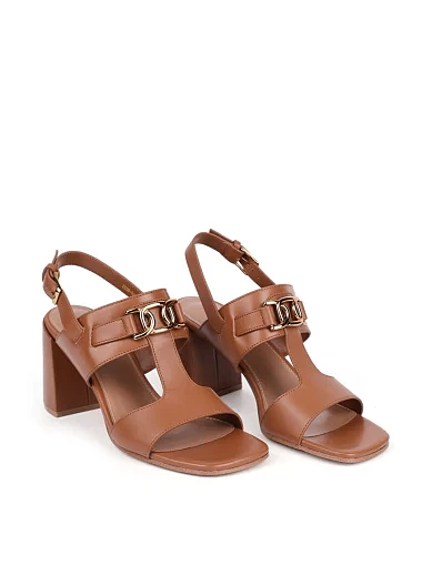 Жіночі босоніжки Attizzare шкіряні коричневі (2538-92-1) - фото 4 - Miraton