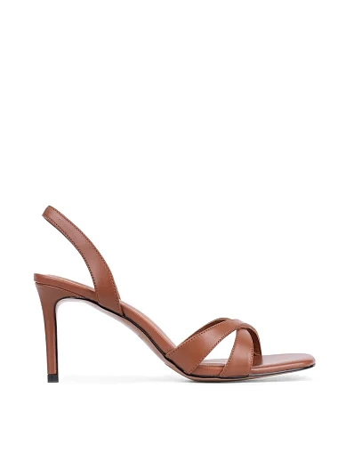 Женские босоножки Mia May кожаные коричневые - фото 1 - Miraton