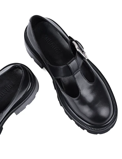 Женские туфли MIRATON кожаные черные - фото 2 - Miraton