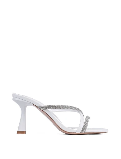 Жіночі сабо MIRATON шкіряні білі (8630-75-1) - фото 1 - Miraton