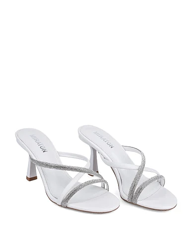 Жіночі сабо MIRATON шкіряні білі (8630-75-1) - фото 2 - Miraton