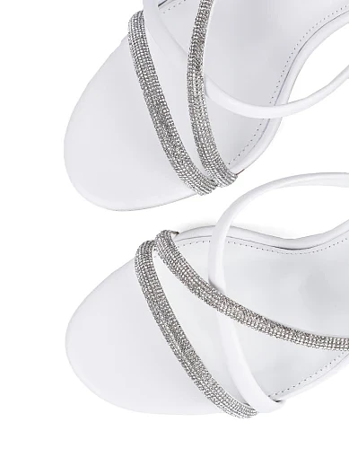 Жіночі сабо MIRATON шкіряні білі (8630-75-1) - фото 4 - Miraton