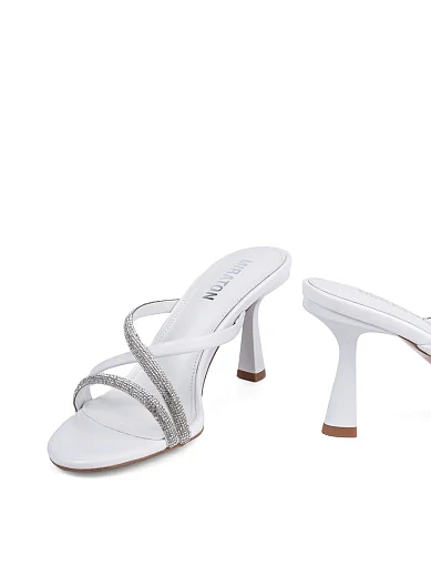 Жіночі сабо MIRATON шкіряні білі (8630-75-1) - фото 5 - Miraton