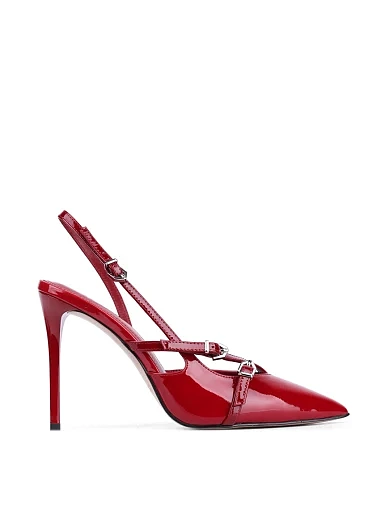 Жіночі туфлі слінгбеки MIRATON лакові бордові (1959-132-H185) - фото 1 - Miraton
