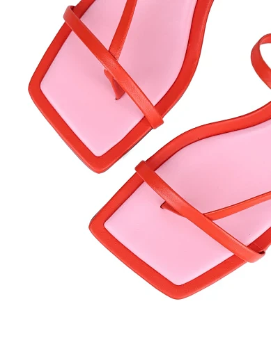 Жіночі босоніжки MIRATON шкіряні помаранчеві (559L-05-S331) - фото 6 - Miraton