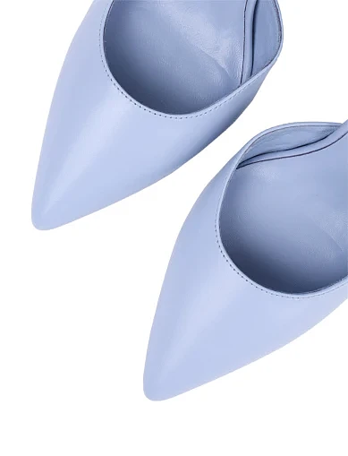 Женские туфли Mia May кожаные голубые - фото 5 - Miraton