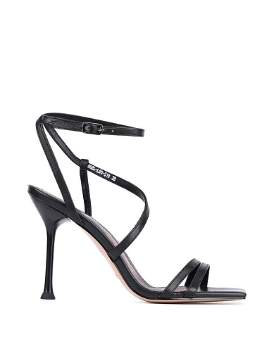 Женские босоножки MIRATON кожаные черные - фото 1 - Miraton