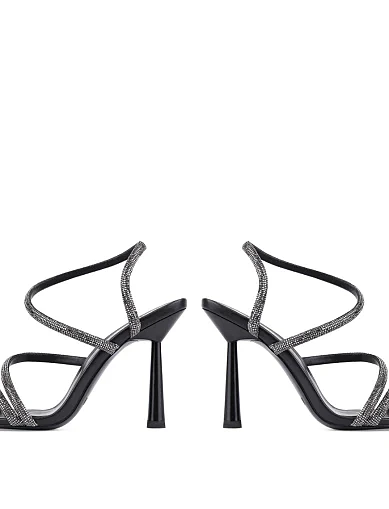 Женские босоножки MIRATON кожаные черные - фото 3 - Miraton