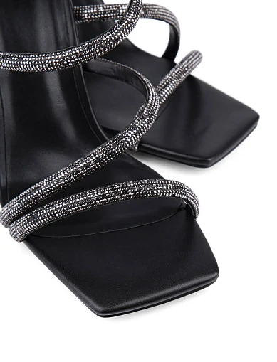 Женские босоножки MIRATON кожаные черные - фото 6 - Miraton