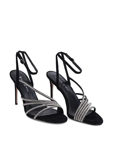 Жіночі босоніжки MiaMay велюрові чорні (TYL1214A-15-1) - фото 3 - Miraton