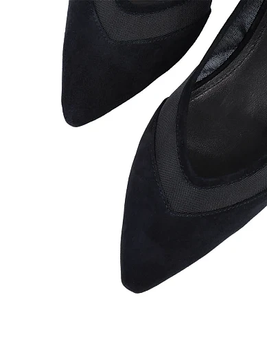 Женские балетки MIRATON велюровые черные - фото 5 - Miraton