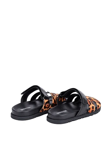 Женские шлепанцы MIRATON кожаные черные - фото 4 - Miraton