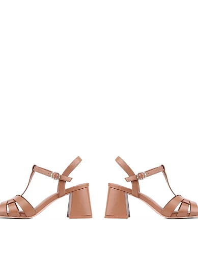 Жіночі босоніжки Attizzare шкіряні коричневі (W510L-1901) - фото 2 - Miraton