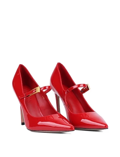 Женские туфли MIRATON лаковые красные - фото 3 - Miraton