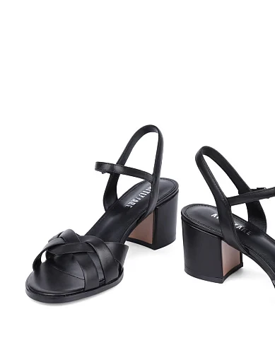 Жіночі босоніжки Attizzare шкіряні чорні (HS23107-12-1) - фото 2 - Miraton
