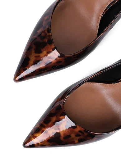 Женские туфли лодочки Mia May лаковые леопардовые - фото 5 - Miraton