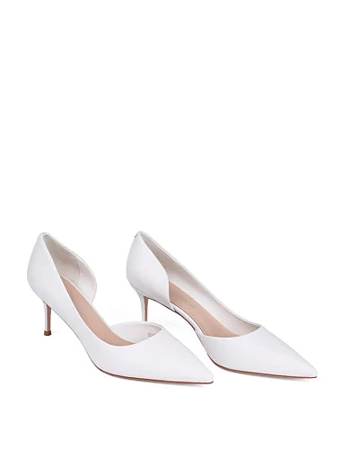 Женские туфли Mia May кожаные белые - фото 3 - Miraton