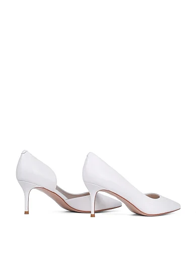 Женские туфли Mia May кожаные белые - фото 4 - Miraton