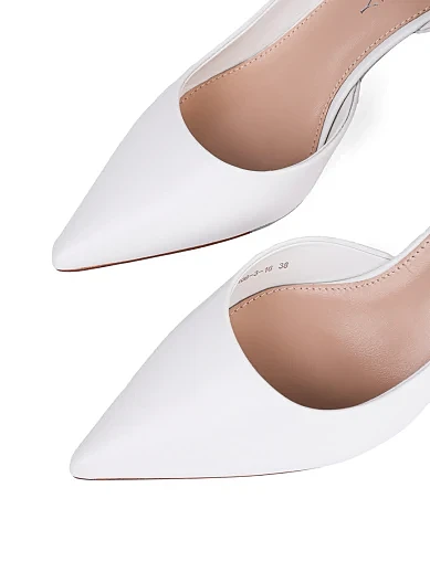 Женские туфли Mia May кожаные белые - фото 5 - Miraton