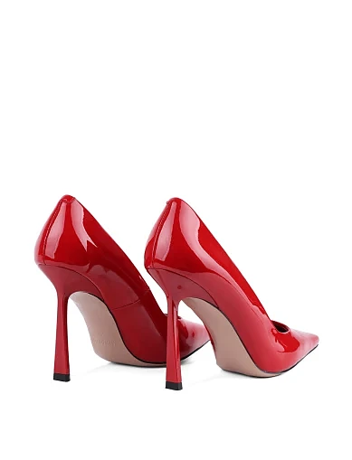 Жіночі туфлі човники MIRATON лакові червоні (HS2486-1-7) - фото 4 - Miraton