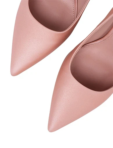 Жіночі туфлі MIRATON сатинові бежеві (HS2498-1-10) - фото 5 - Miraton