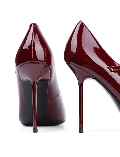 Женские туфли Мэри Джейн Mia May лаковые бордовые - фото 3 - Miraton