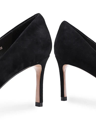 Женские туфли лодочки Attizzare велюровые черные - фото 2 - Miraton