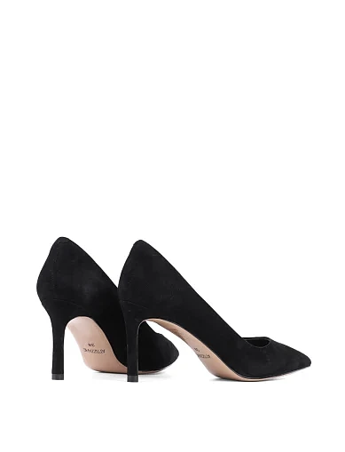 Женские туфли лодочки Attizzare велюровые черные - фото 4 - Miraton