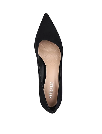 Женские туфли лодочки Attizzare велюровые черные - фото 6 - Miraton