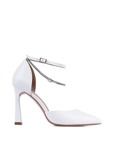 Женские туфли MIRATON кожаные белые - фото 1 - Miraton