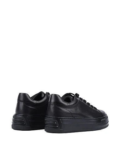 Жіночі кеди MIRATON шкіряні чорні (D228-9) - фото 4 - Miraton