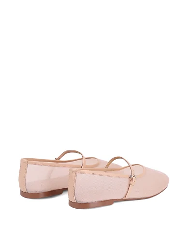 Женские балетки MIRATON из сетки бежевые - фото 5 - Miraton