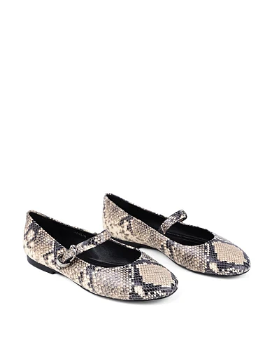 Женские балетки MIRATON кожаные разноцветные - фото 3 - Miraton