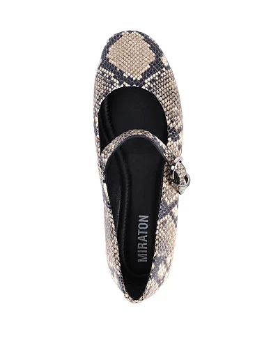 Женские балетки MIRATON кожаные разноцветные - фото 5 - Miraton