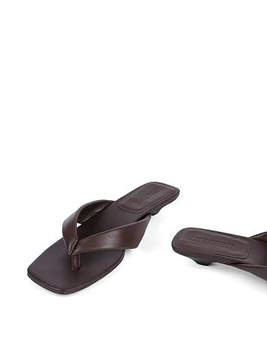 Женские сабо MIRATON кожаные коричневые - фото 2 - Miraton