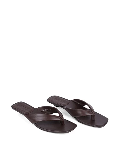 Женские сабо MIRATON кожаные коричневые - фото 3 - Miraton